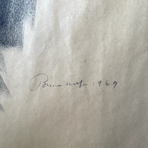 Vintage Original Nude Woman Charcoal Drawing 1969 - Picture 6 of 11